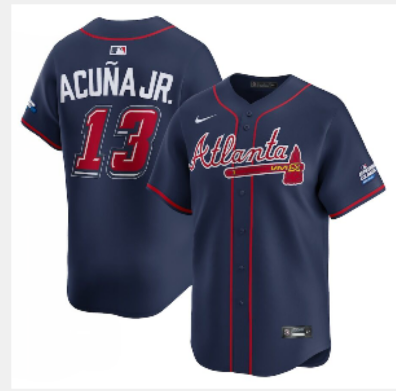 Men Atlanta Braves #13 Acuna Jr blue 2025 Nike MLB jersey